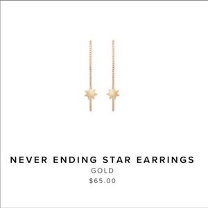 India Hicks Never Ending Stars Earrings Long Chain 14k Gold Plated